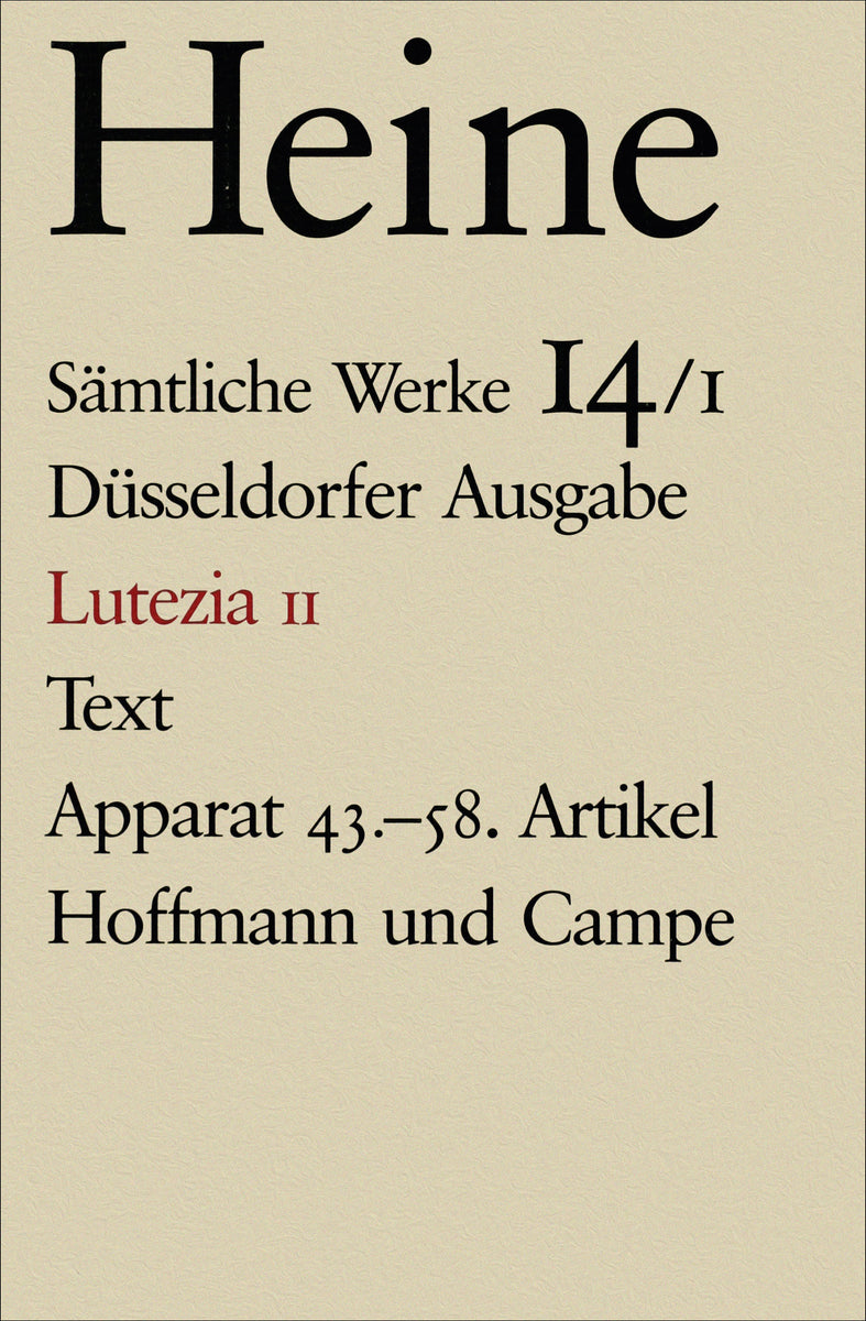 Lutezia II Teil 1